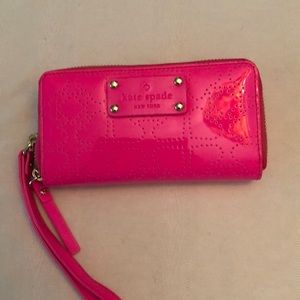 Kate Spade hot pink wristlet. New with tags
